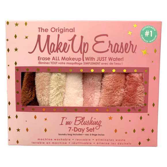The Original MakeUp Eraser I'm Blushing 7 Day Set with Laundry Bag Pink NWB - Picture 1 of 9